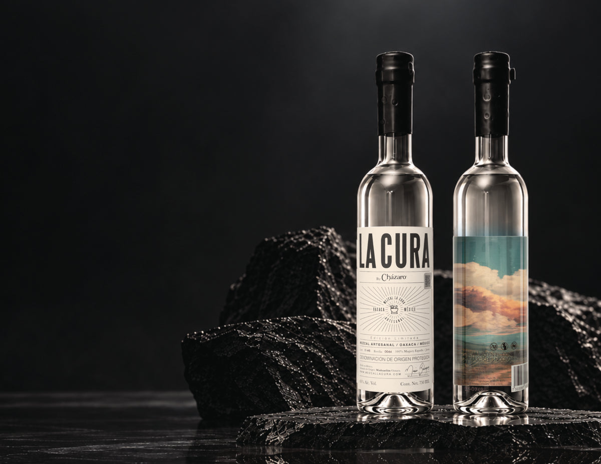 Dos botellas de LA CURA by Cházaro, edición limitada